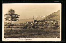 AK Schaan, Ortsansicht Mit Kirche  - Liechtenstein