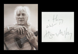 Hugues Aufray - Chanteur Français - Page De Livre D'or Dédicacée + Photo - 1986 - Chanteurs & Musiciens