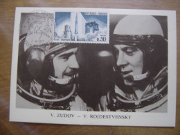 ZUDOV ROJDESTVENSK Carte Maximum Cosmonaute ESPACE Salon De L'aéronautique Bourget - Colecciones