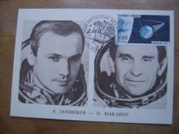 JANIBEKOF MAKAROV Carte Maximum Cosmonaute ESPACE Salon De L'aéronautique Bourget - Verzamelingen