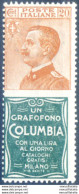 Regno. Pubblicitari. "Columbia" 20 C. 1924. - Sonstige & Ohne Zuordnung