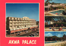 AKWA PALACE, CAMEROON, ARCHITECTURE, CARS, MULTIPLE VIEWS, POOL, RESORT, UMBRELLA, AFRICA, POSTCARD - Cameroun