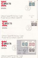 CANADA. 3 FDC. CAPEX 78. AVEC BLOC - Covers & Documents