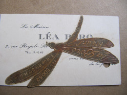 CARTE PUBLICITAIRE - MAISON LEA BERO - 3, Rue Royale Sainte Marie à BRUXELLES - MAGASIN DE FLEURS - Petits Métiers