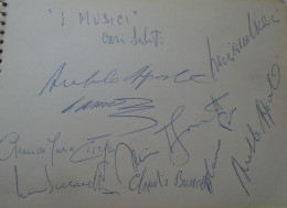 D203331 Signature -Autograph  - I Musici Di Roma - Italian Chamber Orchestra - 9 Signatures -1981 Arnaldo Apostoli, - Singers & Musicians