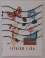 VEREINIGTE STAATEN ETATS UNIS USA 2023 THINKING OF YOU: BUTTERFLY, DOG, FLOWER, CAKE USED ON PAPER SN 5803 YT 5702 - Gebruikt