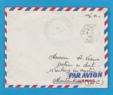 COMPAGNIE SAHARIENNE DU MATERIEL. LETTRE EN FRANCHISE POSTALE DE FORT FLATTERS OASIS POUR LA FRANCE,1962. - Militärstempel Ab 1900 (ausser Kriegszeiten)