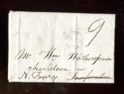 "GROSSBRITANIEN" 1805, Vorphila-Brief Mit K1 "DUNFERMLINE", Rueckseits L1 "ELLON" (L2037) - ...-1840 Voorlopers