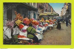 06 NICE N°303 Le Marché Aux Fleurs Belle Animation Auvent Monumental VOIR DOS - Markets, Festivals