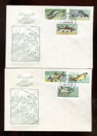 "DDR" 1987, Mi. 3095-3100 "Fische" Auf 2 FDC (L2040) - 1981-1990