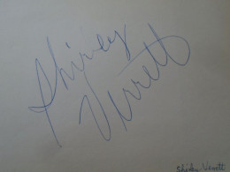 D203341  Signature -Autograph  -  Shirley Verrett  -  American Opera Singer - Mezzo Soprano 1981 - Sänger Und Musiker