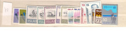 1973 MNH Iceland, Year Complete, Postfris** - Años Completos