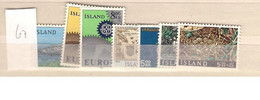 1967 MNH Iceland, Year Complete, Postfris** - Años Completos
