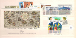 1989 MNH Iceland, Year Complete, Postfris** - Años Completos