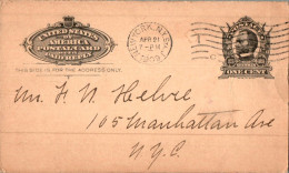 US Postal Stationery 1c New York 1909  - ...-1900