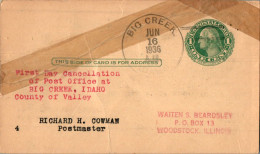 US Postal Stationery 1c To Woodstock Illinois - 1921-40