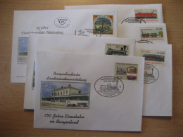 Österreich 1997- 6 Sonderumschläge  Mit Eisenbahnmotiven Und Sonderstempel - Lettres & Documents