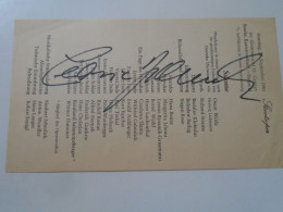 D203347  Signature -Autograph  -  Leonie Rysanek - Austrian Dramatic Soprano -Salome,  Winer Staatsoper 1981 - Singers & Musicians