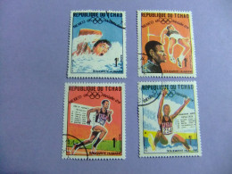 55 REPUBLIQUE TCHAD - CHAD 1969 / OLIMPIADAS MEXICO / YVERT 201+203+204+206 FU - Ete 1968: Mexico