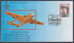 Inde India 1999 Special Cover Indian Air Force, Jet, Aeroplane, Vampire, Aircraft, Aeroplane Airplane Pictorial Postmark - Cartas & Documentos