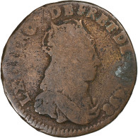 France, Louis XIV, Liard De France, 1658, Chatellerault, Cuivre, B+, C2G:108 - 1643-1715 Lodewijk XIV De Zonnekoning