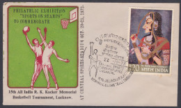 Inde India 1998 Special Cover Basketball Tournament, Lucknow, Sport, Sports, Pictorial Postmark - Cartas & Documentos