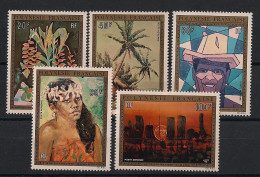 POLYNESIE - 1974 - Poste Aérienne PA N°YT. 84 à 88 - Tableaux - Série Complète - Neuf Luxe** / MNH - Unused Stamps