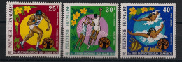 POLYNESIE - 1975 - Poste Aérienne PA N°YT. 93 à 95 - Jeux Sportifs - Série Complète - Neuf Luxe** / MNH - Ongebruikt