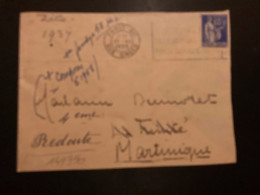 LETTRE Pour La MARTINIQUE TP PAIX 65c OBL.MEC.13 XII 1937 PARIS XVI - 1932-39 Paix