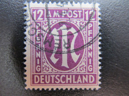 Bizone Nr. 15aFz, 1945, Gestempelt, BPP Geprüft, Mi 40€  *DEK135* - Oblitérés