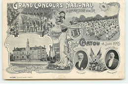 CHATOU - 1905 - Art Nouveau - Grand Concours National De Préparation Militaire De Gymnastique Et De Tir - Chatou