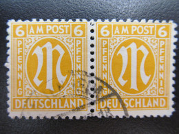 Bizone Nr. 4x, 1945, Paar, Gestempelt, BPP Geprüft, Mi 26€  *DEK140* - Used