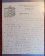 Lettre Avec Gravure Hôtel Du Petit Bruxelles Café Restaurant Fritz LeBon Sottegem 1913 - 1900 – 1949