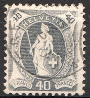 Schweiz Suisse 1906: HELVETIA (14 Zähne) Zu 89B Mi 77A Yv 86 (14 Dents) Mit ⊙ EGERKINGEN 10.IX.07 (Zu CHF 18.00) - Gebraucht