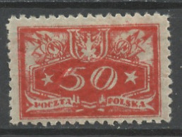 Pologne - Poland - Polen Service 1921 Y&T N°S16 - Michel N°D16 * - 50f Chiffre - Service