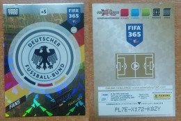 AC - DEUTSCHER FUSSBALL BUND  GERMANY   FANS TEAM LOGO  PANINI FIFA 365 2018 ADRENALYN TRADING CARD - Trading-Karten