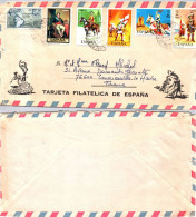 Espagne - Lettre -Tarjeta Filatelica De Espana -  Obl - Pour Caucriauville Le Havre - - Autres & Non Classés