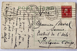 !!! ÉTATS UNIS, CPA DE 1911 AU DÉPART DE PHILADELPHIE POUR LE CONGO BELGE - Lettres & Documents
