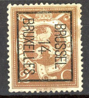 BE  PO 50   (*)    ---   BRUXELLES   ---   1914 - Typografisch 1912-14 (Cijfer-leeuw)