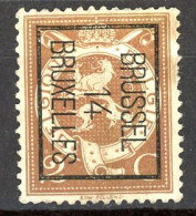 BE  PO 50   (*)    ---   BRUXELLES   ---   1914 - Typo Precancels 1912-14 (Lion)