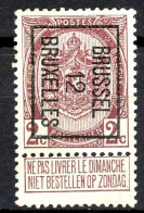 BE  PO 33  (*)    ---   BRUXELLES   ---   1912 - Typo Precancels 1912-14 (Lion)