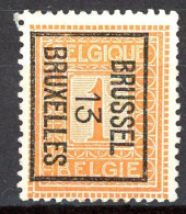 BE  PO 37  (*)    ---   BRUXELLES   ---   1913 - Typografisch 1912-14 (Cijfer-leeuw)