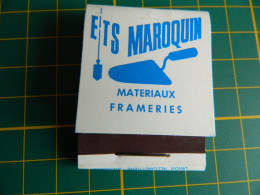 FRAMERIES: POCHETTE D'ALUMETTES DES ETS MAROQUIN RUE DE GRANDE BRETAGNE  MATERIAUX - Boites D'allumettes