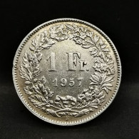 1 FRANC ARGENT 1957 B BERNE HELVETIA DEBOUT SUISSE / SWITZERLAND SILVER - 1 Franken