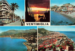 ITALIE - Grimaldi Ventimiglia - Passegiata - Alba - La Spiaggia - Panorama - Multi-vues - Carte Postale Ancienne - Tarjetas Panorámicas