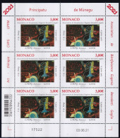 Monaco N°3297 - Feuille Entière - Neuf ** Sans Charnière - TB - Unused Stamps