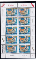 Monaco N°3296 - Chats - Feuille Entière - Neuf ** Sans Charnière - TB - Unused Stamps