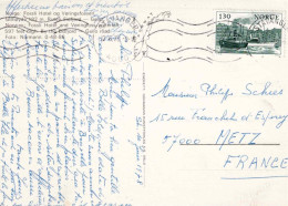 NORVÈGE N°705 (y&t) Stavanger 12 Juin 1978 Pour Metz / Kong Haakon - CP Pape Hotel Fossli - Briefe U. Dokumente