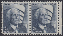 !a! USA Sc# 1280 MNH Horiz.PAIR W/ Right Margin (a2) - Frank Lloyd Wright - Neufs