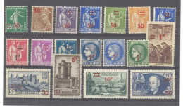 Yvert 476 à 493  - Série De 18 Timbres Divers Neufs Sans Trace De Charnières - Otros & Sin Clasificación